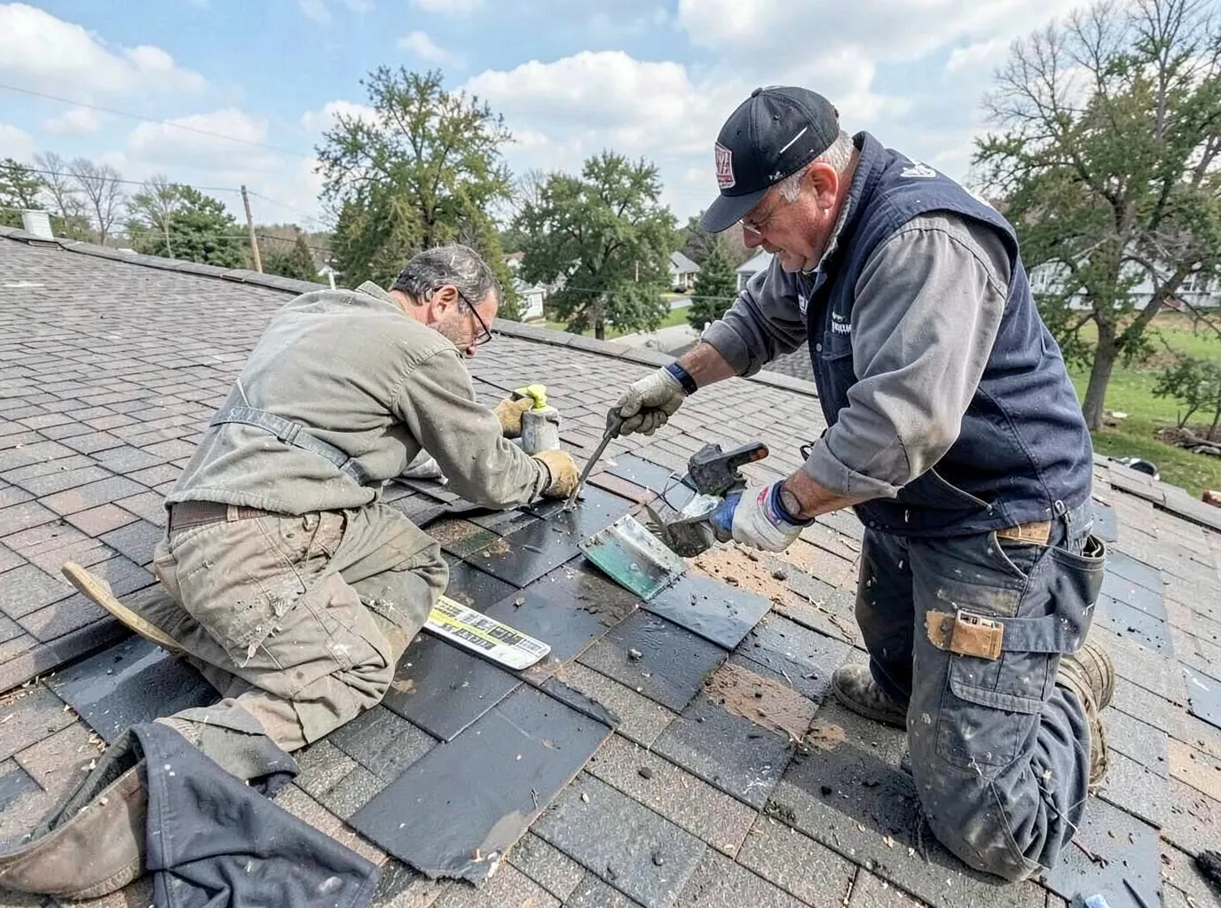 Wind Damage Roof Repair in Olathe, KS